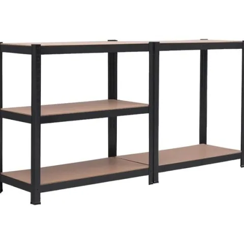 Magazynowy regał metalowy garażowy 180 cm 5 półek kolor czarny piwnica 2w1