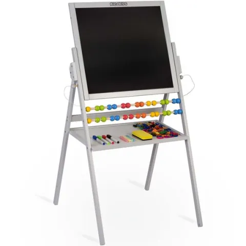 Magnetyczna kredowa tablica obrotowa Ricokids - szara