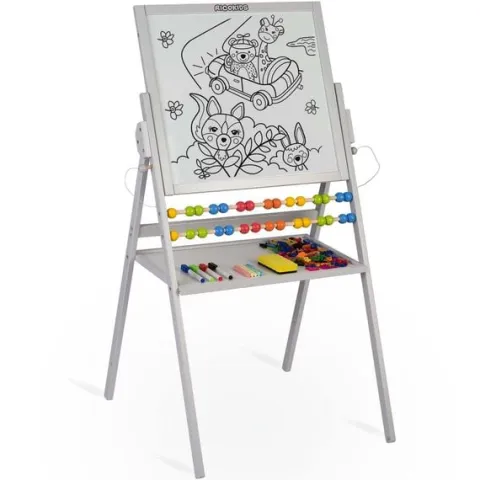 Magnetyczna kredowa tablica obrotowa Ricokids - szara