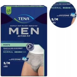 Majtki chłonne TENA Men Normal S/M pieluchomajtki pieluchy dla dorosłych