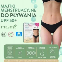 Majtki menstruacyjne Masmi Reuse do pływania UPF 50+/ odporne na chlor S