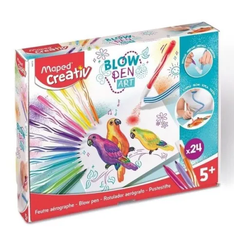 Maped Creativ flamastry dmuchane 24 kolory Blowpen Art zestaw kreatywny