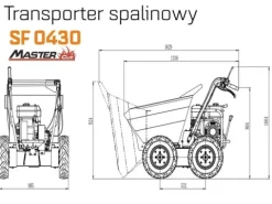 MASTERCUT SFD0430 WOZIDŁO TRANSPORTER BUDOWLANY OGRODOWY WYWROTKA SPALINOWA TACZKA
