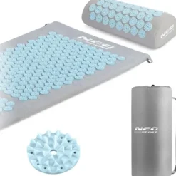 Mata do akupresury z kolcami Neo-Sport NS-901 szaro-niebieska