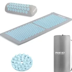 Mata do akupresury z kolcami Neo-Sport NS-901 szaro-niebieska