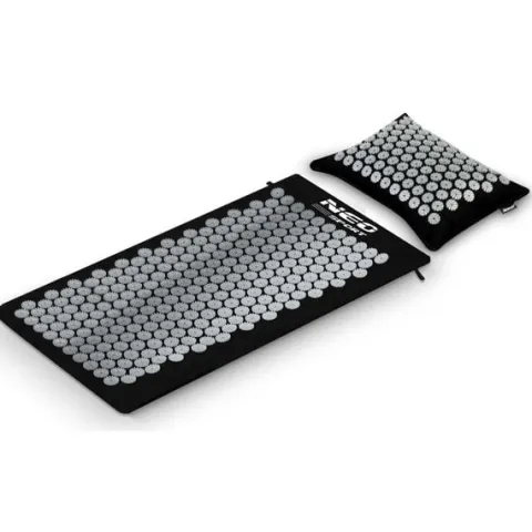 Mata do akupresury z kolcami Neo-Sport NS-903 czarno-srebrna