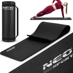 Mata do ćwiczeń gruba 183 x 60 cm Neo-Sport - 192300 czarna