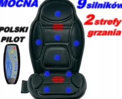 Mata masująca wibracyjna do masażu z grzaniem Mocna Masażer na fotel 9 siln