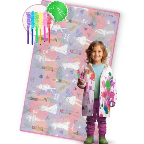 Mata piankowa do kolorowania zwijana 200 x 120 x 0,3 cm Ricokids RK-343