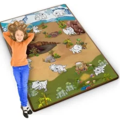 Mata piankowa do kolorowania zwijana 120 x 90 x 0,3 cm Ricokids RK-344