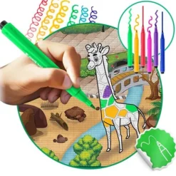 Mata piankowa do kolorowania zwijana 200 x 120 x 0,3 cm Ricokids RK-343