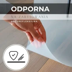 Mata pod krzesło, fotel biurowy 120x90 cm podkładka na biurko transparentna