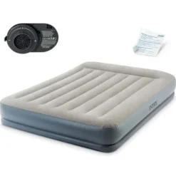 Materac dmuchany 203x152x30 cm z wbudowaną pompką elektryczną INTEX 64118