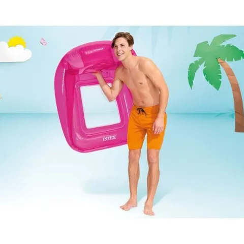 Materac fotel do pływania różowy INTEX 56802