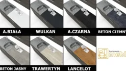 Meble Kuchenne Kuchnia Robo Lux 2.6m Zestaw Modułowy Czarny Połysk Szary