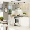 MEBLE KUCHENNE ZESTAW OLIWIA 1.8M BETON-BIAŁY