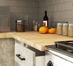 MEBLE KUCHENNE ZESTAW OLIWIA G1 2.0M BIAŁY-BETON