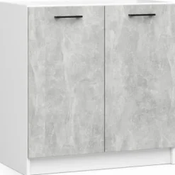 MEBLE KUCHENNE ZESTAW OLIWIA 2.4M BIAŁY-BETON