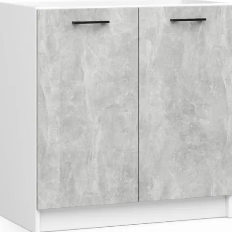 MEBLE KUCHENNE ZESTAW OLIWIA 2.4M BIAŁY-BETON