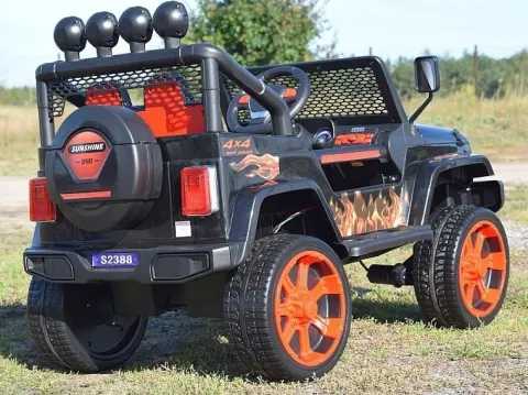 MEGA JEEP SUNSHINE, NAPĘD 4X4, 2X12V, WOLNY START/ MIĘKKIE KOŁA, BLUETOOTH, RADIO EXCLUSIVE/2388