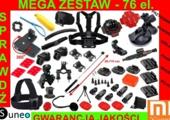 MEGA ZESTAW UCHWYTÓW I AKCESORIÓW DO KAMERY XIAOMI YI 1 2 4K, 4K+ Lite