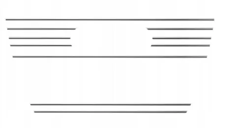 Mercedes C-Class Sedan (W203 FL, 05-07) - Listwy CHROM grill atrapa Tuning