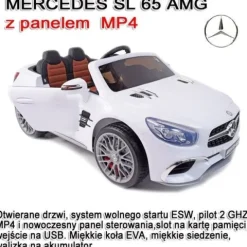 MERCEDES SL65 AMG PILOT, WOLNY START, WALIZKA DO AKUMULATORA , MP4 /XMX602