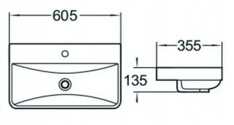 MEXEN DAGNA UMYWALKA MEBLOWA 60 x 35 cm NABLATOWA