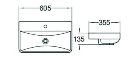 MEXEN DAGNA UMYWALKA MEBLOWA 60 x 35 cm NABLATOWA