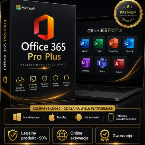 Microsoft Office 365 Pro Plus | Konto 5 urządzeń DOŻYWOTNIO!