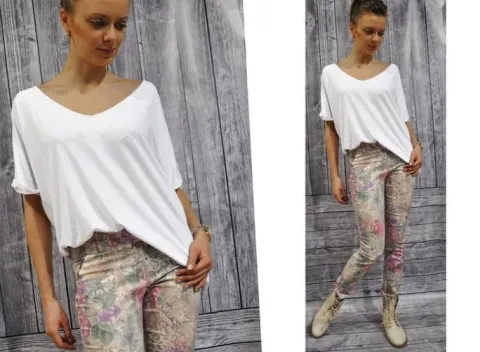 MIKOS*NOWOSĆ BLUZKA OVERSIZE, KIMONO Z DEKOLTEM SM