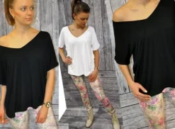MIKOS*NOWOSĆ BLUZKA OVERSIZE, KIMONO Z DEKOLTEM SM
