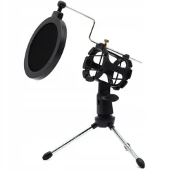 MIKROFON ZE STATYWEM STOJAKIEM DO NAGRYWANIA STUDYJNY YOUTUBE GAMING