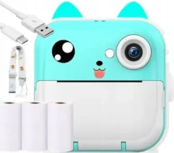 MINI DRUKARKA DRUKUŚ 2.0 APARAT NATYCHMIASTOWY TERMICZNA ZDJĘĆ + ROLKI