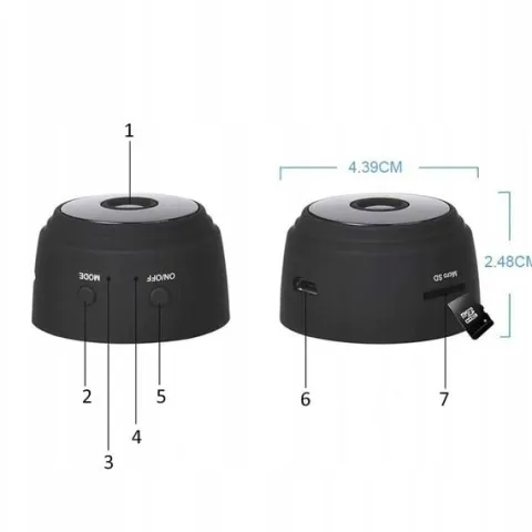 MINI KAMERA SZPIEGOWSKA UKRYTA DETEKCJA FULL HD WIFI RUCH KAMERKA MAŁA 1080