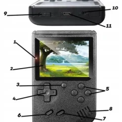 Mini Konsola RETRO Przenośna Prezent dla Dziecka Wyjście TV + PAD 400 GIER
