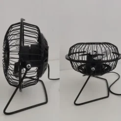 MINI WENTYLATOR MAŁY WIATRAK BIURKOWY WIATRACZEK STOJĄCY PRZENOŚNY CZARNY