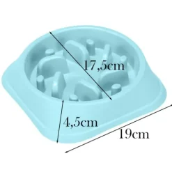 Miska spowalniająca jedzenie dla psa kota zwierząt duża z przegrodami 19cm