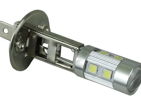 mocna żarówka LED H3 z soczewką 9x UHP dzienne DRL 12v 24v jakość