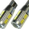mocna żarówka LED T10 w5w 10 x 5730 soczewka CANBUS 12v kpl 2 SZT