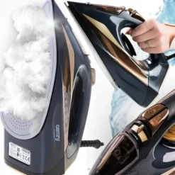 Mocne Żelazko Parowe 3400W Strażak Anti-Calc Anti Drip Prasowanie w Pionie