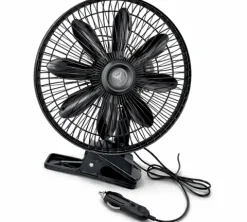 Mocny Wentylator Samochodowy 8 Cali 12V Metalowy Na Klips Cichy Oscylacja