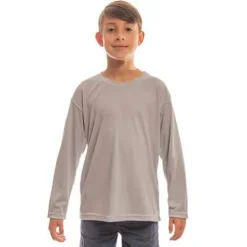 Młodzieżowa koszulka Solar z długim rękawem do sublimacji - Athletic Grey L