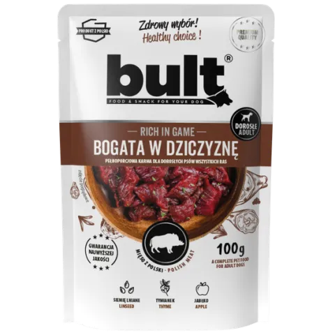 MOKRA KARMA DLA PSA BULT SASZETKA MIELONKA BOGATA W JAGNIĘCINĘ 10x100G
