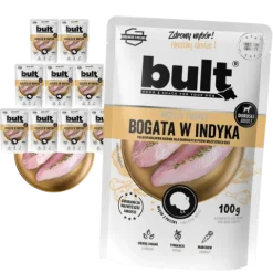 MOKRA KARMA DLA PSA BULT SASZETKA MIELONKA BOGATA W INDYKA ZESTAW 10x100G