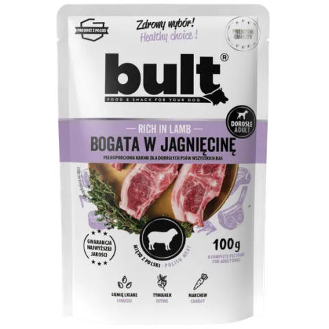 MOKRA KARMA DLA PSA BULT SASZETKA MIELONKA BOGATA W JAGNIĘCINĘ 40x100G