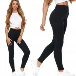 Moraj Legginsy Damskie z Wysokim Stanem Mocno Kryjące efekt Peach Touch