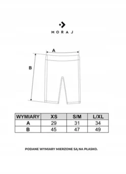 MORAJ Legginsy Kolarki Damskie w Prążek Wysoki Stan rozm. L/XL