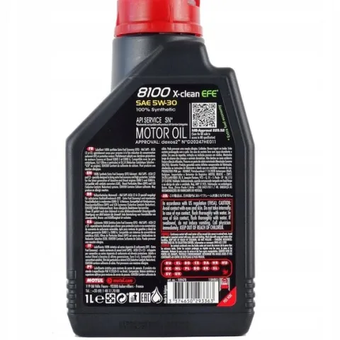Motul 8100 X-Clean EFE 5W30 C2/C3 505.01 Dexos2 1L