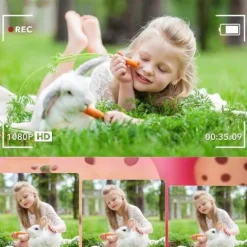 44MP APARAT FOTOGRAFICZNY CYFROWY DLA DZIECI KAMERA ZABAWKA GRY+KARTA 32GB
